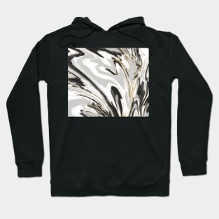 Pastel marble - monochrome gold Hoodie